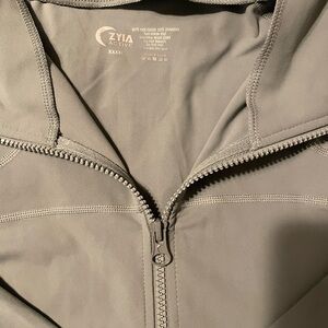 Zyia Active Gray Zip-Up Jacket